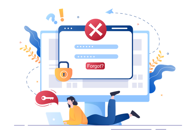 Forgetting Password  Illustration