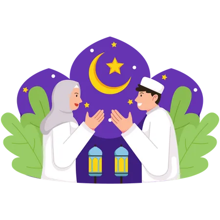 Forgive Each Other on ramadan Illustration