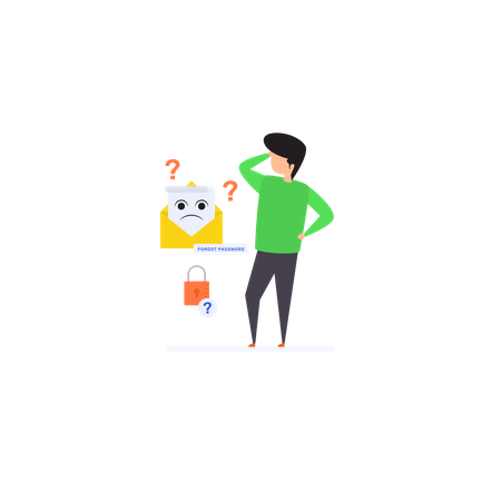 Forgot Account Password  Illustration