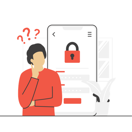 Forgot Password Mobile  Illustration