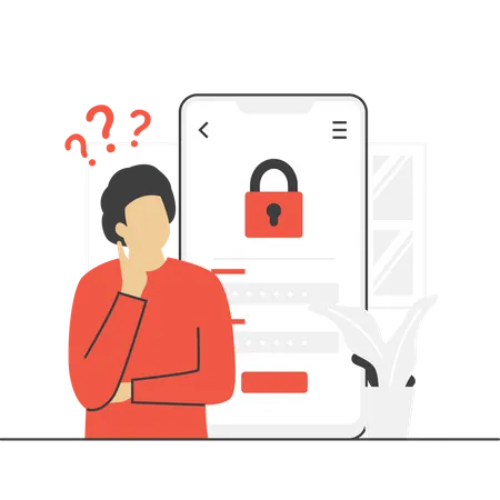 Forgot Password Mobile  Illustration