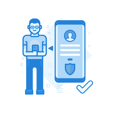 Form Filling Man  Illustration