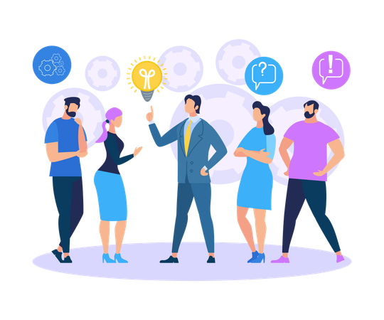Formation commerciale, partage d'idées  Illustration