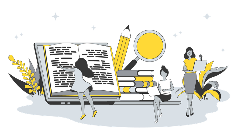 Éducation en ligne  Illustration