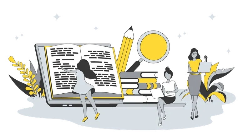 Éducation en ligne  Illustration