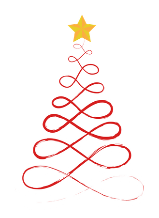 Forme du sapin de Noël décoratif  Illustration