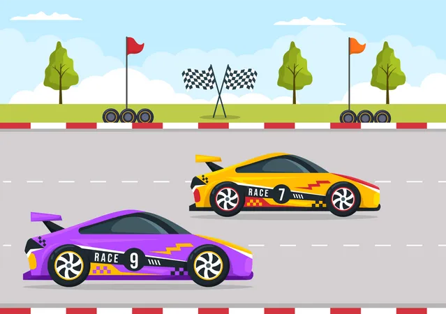 Formel-Rennsportwagen  Illustration
