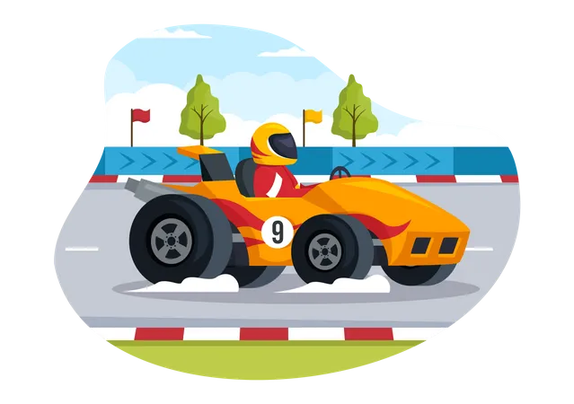 Formel rennwagen  Illustration