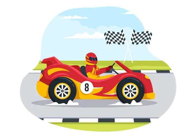 Formel-Sportwagen  Illustration