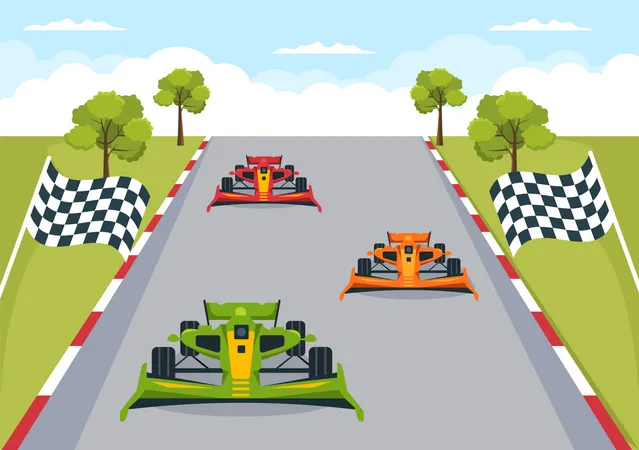 Formula Racing Illustration