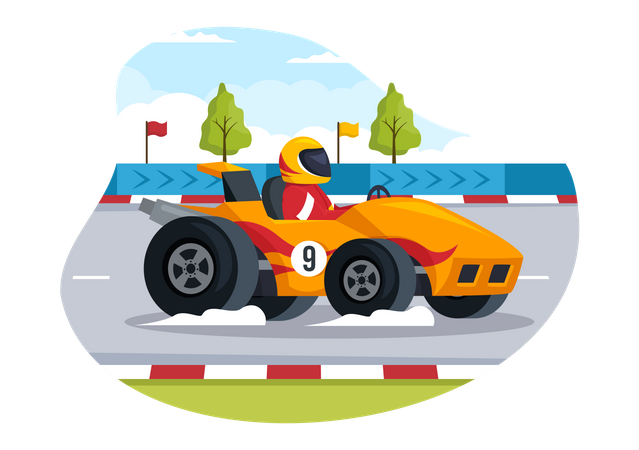 Formula racing car  イラスト