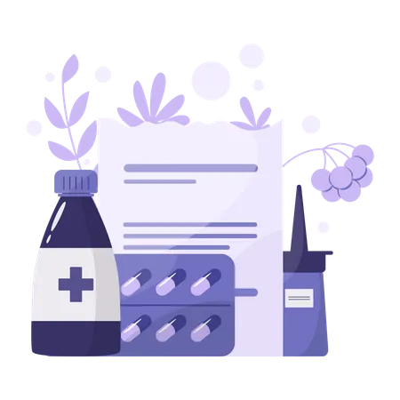 Formulaire de médicament et de prescription  Illustration