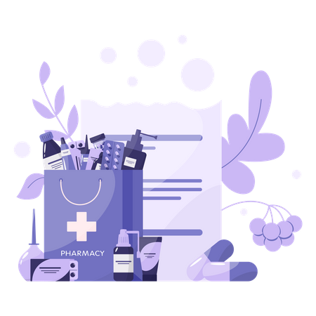 Formulaire de médicament et de prescription  Illustration