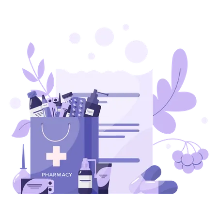 Formulaire de médicament et de prescription  Illustration