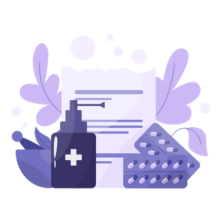 Formulaire de médicaments et de prescription  Illustration