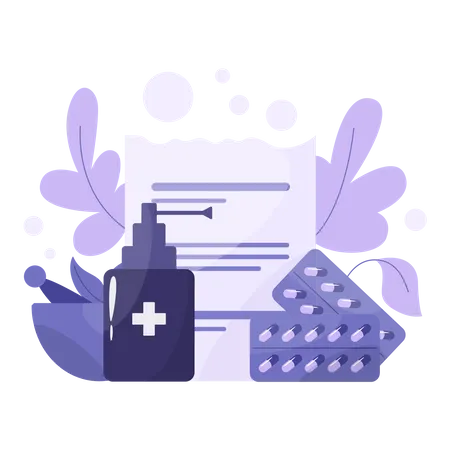 Formulaire de médicaments et de prescription  Illustration