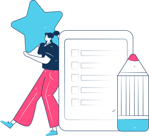 Formulaire de réponse client  Illustration