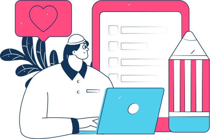Formulaire de réponse client  Illustration