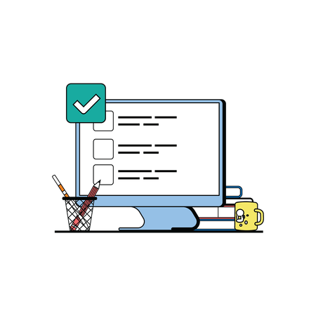 Formulaire d'enquête en ligne  Illustration