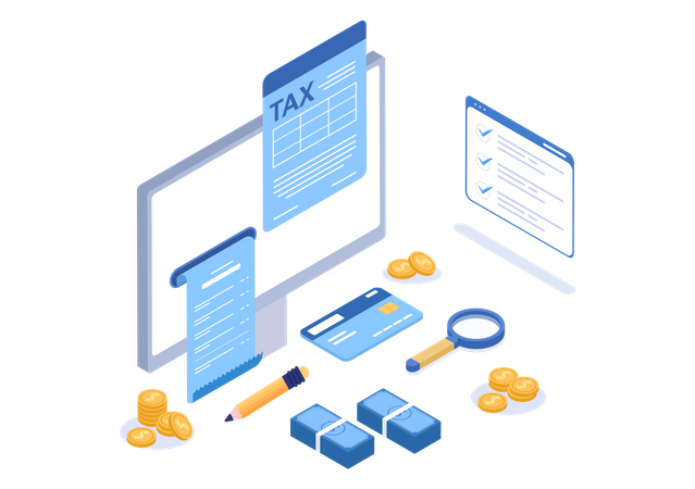 Formulaire d'impôt  Illustration