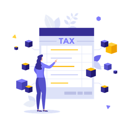 Formulaire d'impôt  Illustration