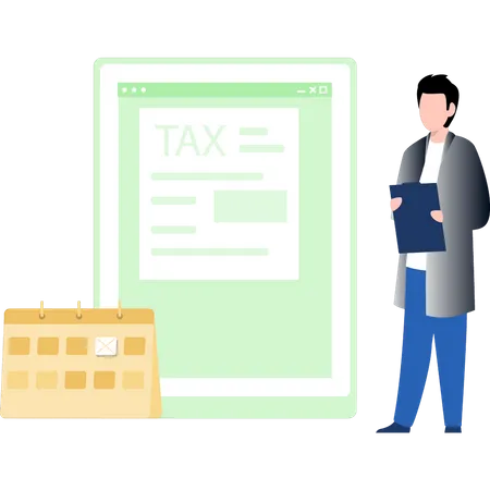 Formulaire d'impôt  Illustration