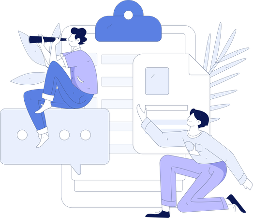 Formular zur Kundenbefragung  Illustration