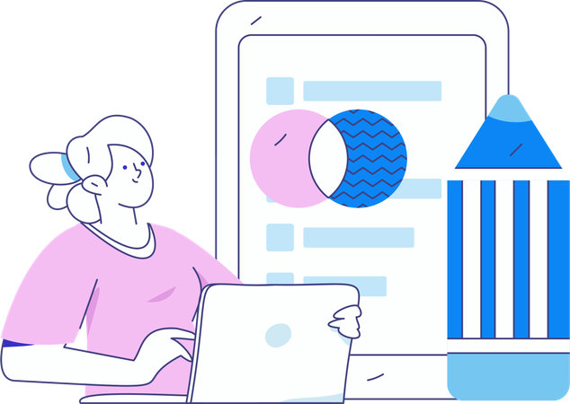 Formulario de contratación en línea  Ilustración