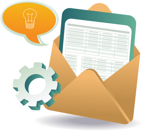 Formulário de dados em e-mail  Ilustração
