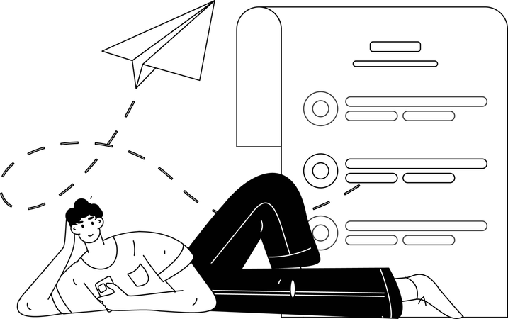 Formulario de empleo basado en internet  Ilustración