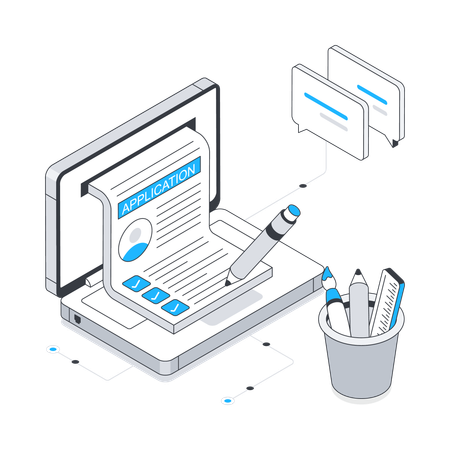 Formulario de solicitud en línea  Illustration