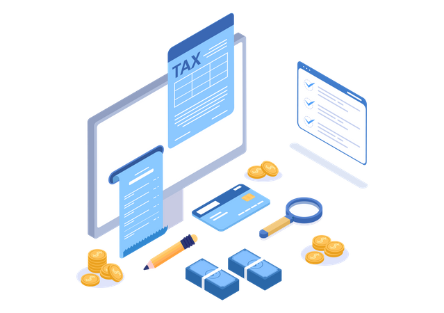 Formulário de impostos  Ilustração