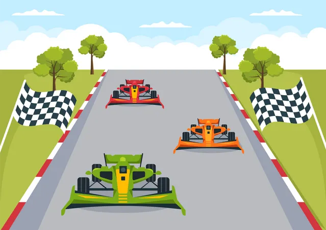 Course de formule  Illustration