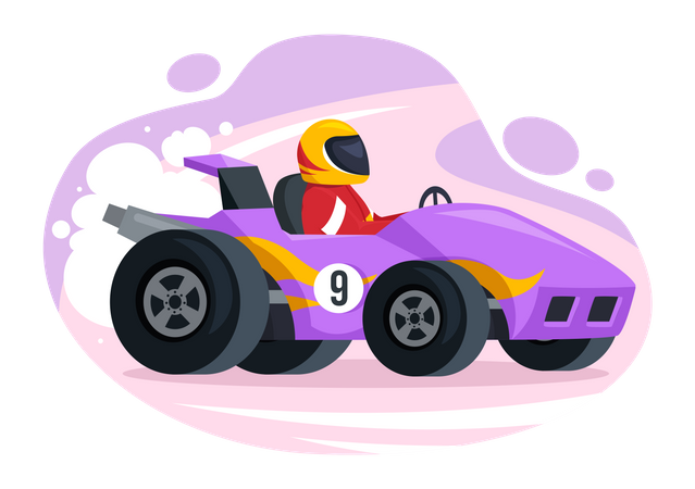 Voiture de sport de course de formule  Illustration