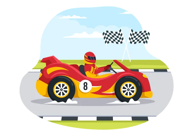 Voiture de sport de formule  Illustration