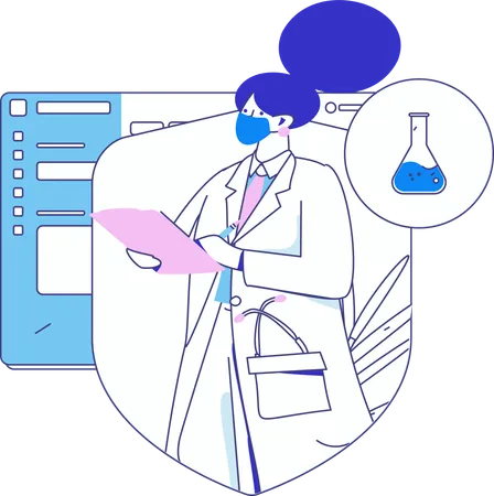 Forscher führt Laboranalyse durch  Illustration