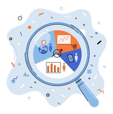 Forschungsanalysestatistiken  Illustration