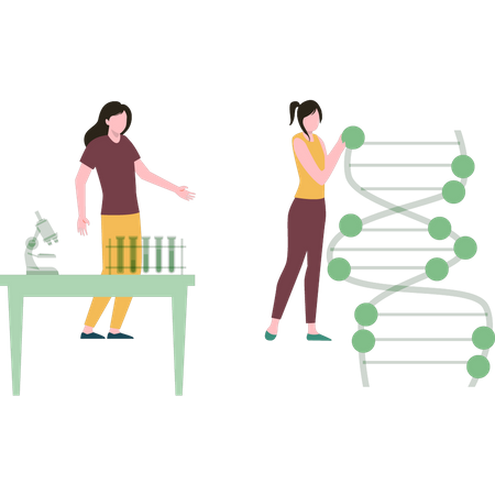 Forschung über DNA  Illustration