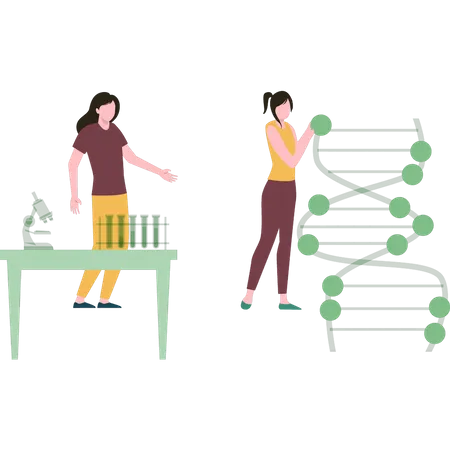 Forschung über DNA  Illustration