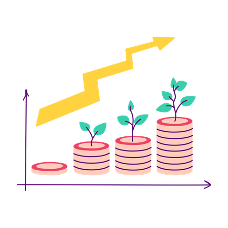 Forte crescimento do investimento  Ilustração