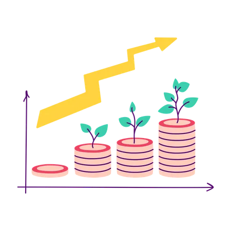 Forte crescimento do investimento  Ilustração