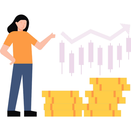 Entwicklung der Börse  Illustration