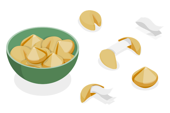 Fortune Cookies  Illustration