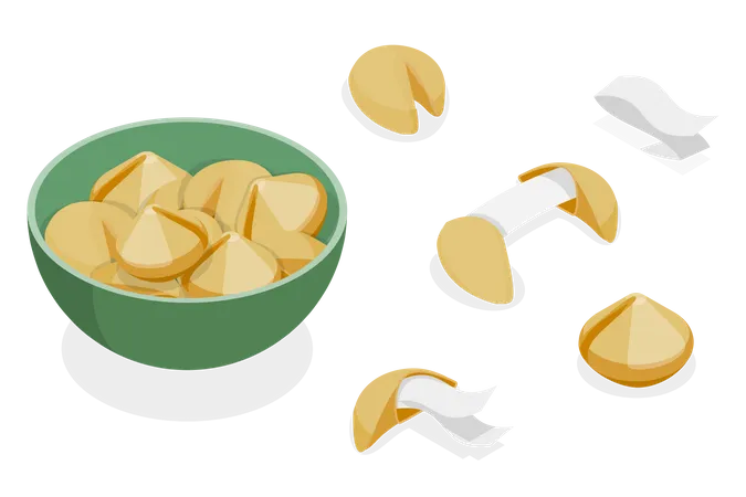 Fortune Cookies  Illustration