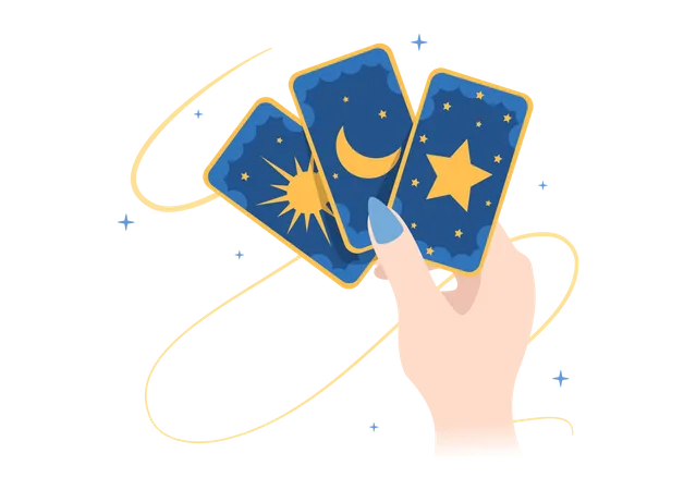 Fortune teller cards  Illustration