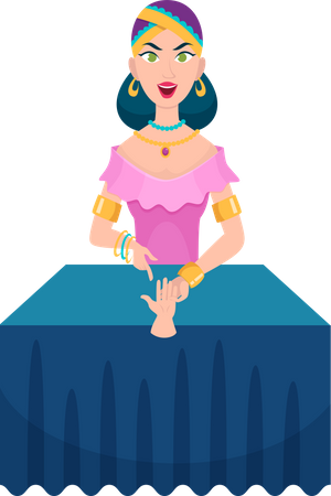 Fortune teller female Illustration