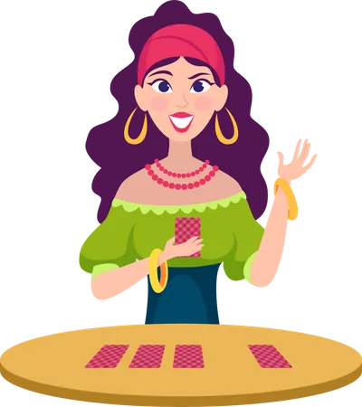 Fortune teller female  Illustration