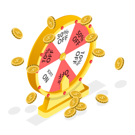 Fortune Wheel Game  Illustration