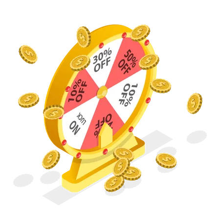 Fortune Wheel Game  Illustration