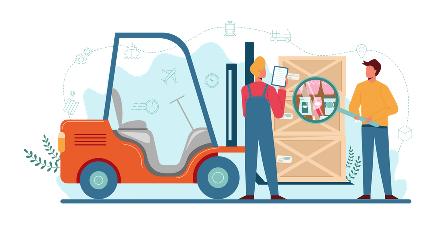 Forwarder check cargo box  Illustration